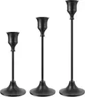 Matte Black Candlestick Holders Set of 3, Candle Stick Taper Candle Holder