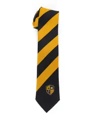 Black/Gold Tie With Crest