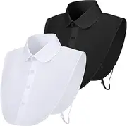 [Syhood] 2 Pieces Women's Half Detachable Fake Collar Dickey Tops for Ladies