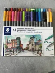 Staedtler Double Ended Fiber-Tip Markers 72 Colors Duo-Color Made in Italy