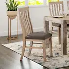 Java 2X Vintage Design Solid Acacia Timber Frame Wooden Feet Oak Dining Chairs