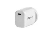 Goobay Wall Charger Adapter Plug ANZ 20W USB-C PD For Apple Samsung White