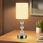 Touch Bedside Table Crystal Lamp Bedrooms Nightstand USB Charging 3 Way Dimmable