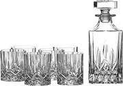 Royal Doulton Bar Sets by Decanter and 6 Tumbler Glasses, Set of 7