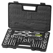 40-Piece Metric Tap & Die Set M3-M12 Bearing Steel Threading Tools w/Case