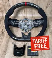 NO TARIFF CARBON Alcantara Red Steering Wheel for MINI F54 F55 F56 F57 F60 21-24 (for: Mini)