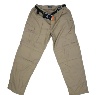 Craghoppers Classic Kiwi Convertible Zip Off Cargo Hiking Pants Raffia Mens 36L