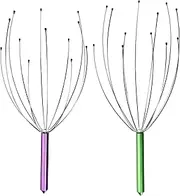 2 Pack - Hand Held Scalp Head Massager - Set of Two (Colors May Vary)