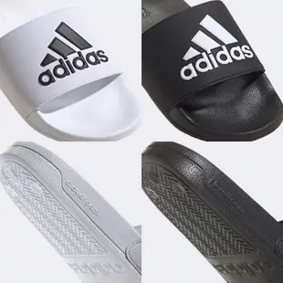 Adidas 男 女 拖鞋 立體logo 經典 運動 休閒 舒適 夏日 黑色 GZ3779 白色 GZ3775