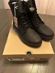 Dr Martens Women’s Boots Black Combat Leather Lace Up Zavala AW004 Mens 11 Wo 12