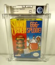 Short Order / EGG-Splode! New Nintendo NES Factory Sealed WATA Grade 9.6 A+ Mint