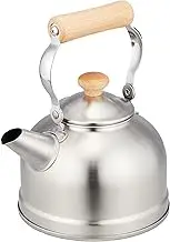 Wahei Freiz Chitose CS-021 Somewhere Nostalgic Kettle, 3.5 gal (1.5 L), Wooden Handle, Induction Compatible, Made in Japan