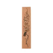 Vintage Wooden Rubber Stamps Nature Plants Decorative Flowers Rubber Seal Stamp for DIY Craft Diary Craft Scrapbooking