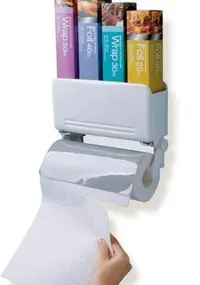 在飛比找Yahoo!奇摩拍賣優惠-日本製  好品質 磁吸式收納架 磁鐵紙巾架 吸冰箱旁廚房紙巾