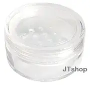 10ml THICK WALL Empty Small Plastic Clear SIFTER JAR Makeup/Craft/Travel Pot