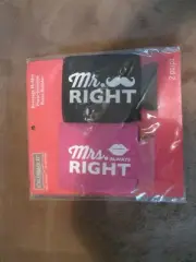Mr. Right and Mrs. Always Right Coozie Beverage Holder - NEW in Factory Pkg