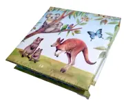 Memo Pad Block & Pen - Australiana - Coolabah Kangaroo and Friends - FASMEMO43