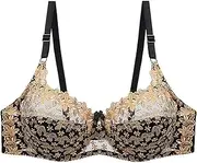 [Generic] Sexy Sheer Lace Bras Tops for Women 2025 See Through Mesh Unlined Supportive CD Cup Bralette Lingerie Plus Size