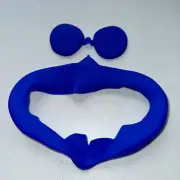 Silicone Face Cover Pad for Oculus Quest 2 with Lens Protector Blue