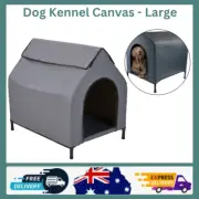 Dog Kennel Powder Large Size Coated Steel Frame Canvas look Cosy Structure AU