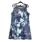 Chico’s Iona Garden Seamed Coastal Grandma Dress in Wild Grape Size 12