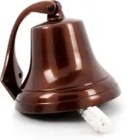 Antique Copper Finish Bell Hand Ring Bell Nautical Ship Rattle Table Bell Decora