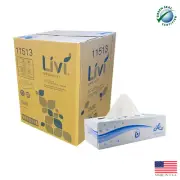 SOLARIS PAPER 11513 Livi VPG Facial Tissue White 2 ply Flat Box 8.37"x8.07" 100