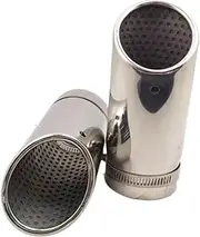Compatible For Benz W204 C63 C180 C200 C220 C230 C250 C280 C300 C350 W204 Tail Exhaust Muffler Tip End Tip Silencer Tail Tip 2Pcs