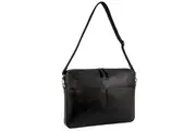 Pierre Cardin 13" Leather Laptop Computer Business Bag in Black