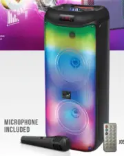 Fully Amplified Portable 4000 Watts Peak Power 2X8” Speaker FREE Microphone