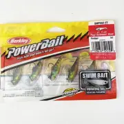 Berkley PowerBait Pogy Swimmin' Shad Soft Fish Bait 2” Firetiger 5 Count