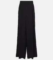 [Dries Van Noten] Dries Van Noten High-rise wide-leg pants AU 10 black