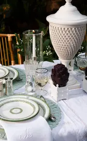 [Moda Domus] Bronze and Glass Photophore with Candle Holder