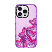 iPhone 16 Pro Impact Case Corazon de Fer Multi-Magenta