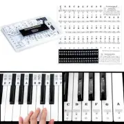 Reusable Piano Keyboard Stickers, Full Size Keyboard for 88/76/61/54/49/37