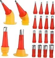 HOMSFOU Glass Glue Nozzle Set 24 Pcs Caulking Nozzle Tips Stainless Steel for Caulking