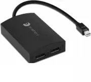 gofanco Prophecy 1x2 Mini DisplayPort to DP Dual Display Adapter / Splitter MST