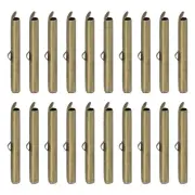 60Pcs Slide on End Clasps, 35mm Tube Ball Bead Slider Crimp End, Bronze Tone