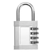 Locker Locks with Code Outdoor 4 Digit Waterproof Padlock Sport Locker Silver