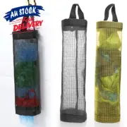 Garbage Bags Holder Mesh Storage Hanging Dispenser Tash Organizer Plastic Bag