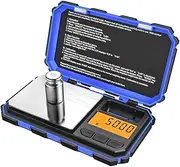 ORIA Digital Scale, 200g/0.01g Electronic Scale, Precision Pocket Scale with 50g Calibration Weight, Backlight, Tare Function, Portable Food Scale Jewelry Scale for Cooking, Jewelry -Blue