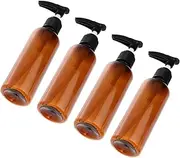 GANAZONO 4PCS Portable Shampoo and Lotion Dispensers Black Pump Bottles for Travel Camping and Outdoor Use Liquid Storage Containers