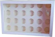 Generic Cupcake Box Cupcake Container 24 Count Portable Bakery Box Cupcake Carrier Cupcake Holder for Desserts Party Cafe Household