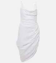 [Jacquemus] Jacquemus La Robe Saudade draped minidress UK 10 white