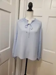 NWT Social Standard by Sanctuary Tallie Long Sleeve Peasant Top Large Seaspray