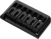 Yardwe 1 Set 6 String String Guitar Hardtail Bridge Replacement Part Durable Accessory for Electric Guitar Easy to Install Black Finish present for Guitarists