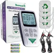 TESMED Fit Muscle Electrostimulator for EMS, TENS, Massage (3 in 1), 22 Programmes, of which 6 Adjustable, Perfect for Pain Relief and Stimulation of The Abdomen, Buttocks and Chest Muscles