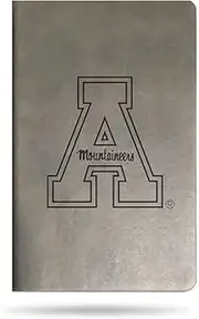 Rico Industries NCAA Appalachian State Mountaineers Gray Laser Engraved Small Notepad Jounral/Notepad 8.25" x 5.25"- Office Accessory