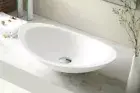 MATTE Countertop Vanity Basin Bowl WHITE Stone Solid Surface 605 x 380 x 145 mm