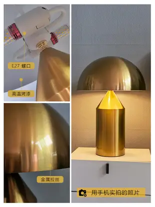 簡約網紅現代蘑菇檯燈 護眼送禮 客廳臥室床頭燈 (8.3折)